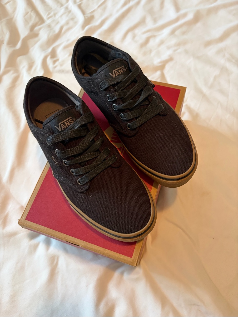 Vans Black Canvas Low-Top Sneakers with Gum Outsole
